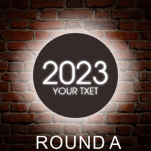 Load image into Gallery viewer, Custom Round LED House Name Number Sign - VINTAGE SIGN