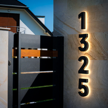 Load image into Gallery viewer, Custom 3D House Number LED Metal Backlit Letter Signs