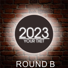 Load image into Gallery viewer, Custom Round LED House Name Number Sign - VINTAGE SIGN