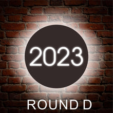 Load image into Gallery viewer, Custom Round LED House Name Number Sign - VINTAGE SIGN