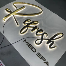 Load image into Gallery viewer, Custom 3D House Number LED Metal Backlit Letter Signs