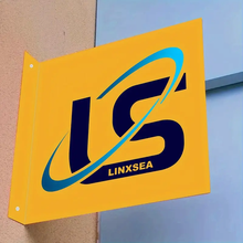 Load image into Gallery viewer, Custom Non-Illuminated Shop Front Signage Double-Sided Metal Hanging Sign for Business Logo, No Electricity Needed