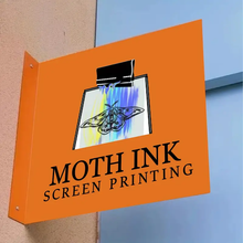 Load image into Gallery viewer, Custom Non-Illuminated Shop Front Signage Double-Sided Metal Hanging Sign for Business Logo, No Electricity Needed