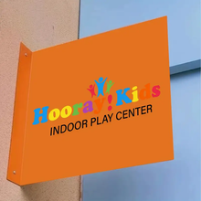 Load image into Gallery viewer, Custom Non-Illuminated Shop Front Signage Double-Sided Metal Hanging Sign for Business Logo, No Electricity Needed