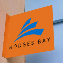 Load image into Gallery viewer, Custom Non-Illuminated Shop Front Signage Double-Sided Metal Hanging Sign for Business Logo, No Electricity Needed