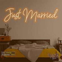 Load image into Gallery viewer, Just Married Neon Sign