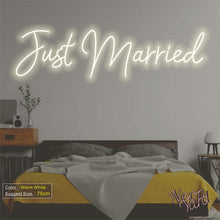 Load image into Gallery viewer, Just Married Neon Sign