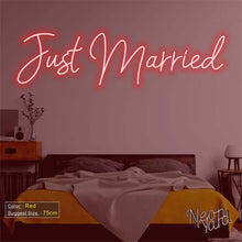 Load image into Gallery viewer, Just Married Neon Sign