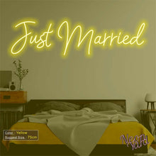 Load image into Gallery viewer, Just Married Neon Sign