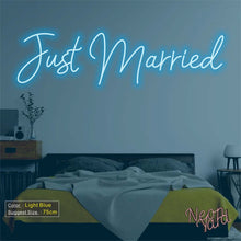 Load image into Gallery viewer, Just Married Neon Sign