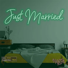 Load image into Gallery viewer, Just Married Neon Sign