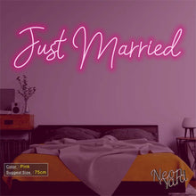 Load image into Gallery viewer, Just Married Neon Sign