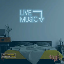 Load image into Gallery viewer, Live Music Neon Sign