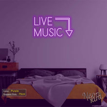 Load image into Gallery viewer, Live Music Neon Sign