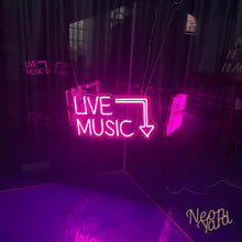 Load image into Gallery viewer, Live Music Neon Sign