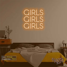Load image into Gallery viewer, GIRLS GIRLS GIRLS Neon Sign