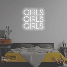 Load image into Gallery viewer, GIRLS GIRLS GIRLS Neon Sign