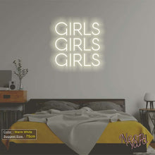 Load image into Gallery viewer, GIRLS GIRLS GIRLS Neon Sign