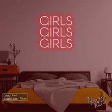 Load image into Gallery viewer, GIRLS GIRLS GIRLS Neon Sign