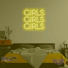 Load image into Gallery viewer, GIRLS GIRLS GIRLS Neon Sign