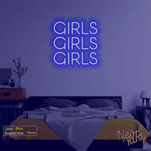 Load image into Gallery viewer, GIRLS GIRLS GIRLS Neon Sign