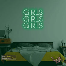 Load image into Gallery viewer, GIRLS GIRLS GIRLS Neon Sign