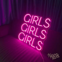 Load image into Gallery viewer, GIRLS GIRLS GIRLS Neon Sign