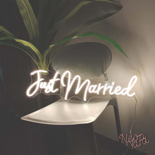 Load image into Gallery viewer, Just Married Neon Sign