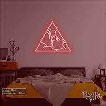 Load image into Gallery viewer, Artistic Couple Kiss Face Neon Sign