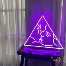 Load image into Gallery viewer, Artistic Couple Kiss Face Neon Sign
