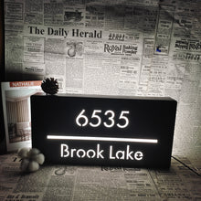 Load image into Gallery viewer, Custom House Number Light Box Address Signs