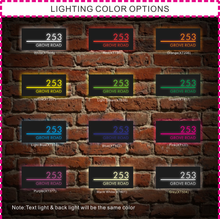 Load image into Gallery viewer, Custom House Number Light Box Address Signs