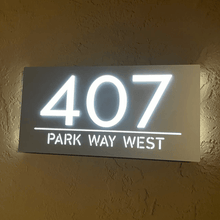 Load image into Gallery viewer, Custom Led House Number Light Box,LED Number Plaque,PersonalizedAddress Plaque,LED Light Boxllluminated House Sign,Address NumberSign,Door Sign - VINTAGE SIGN
