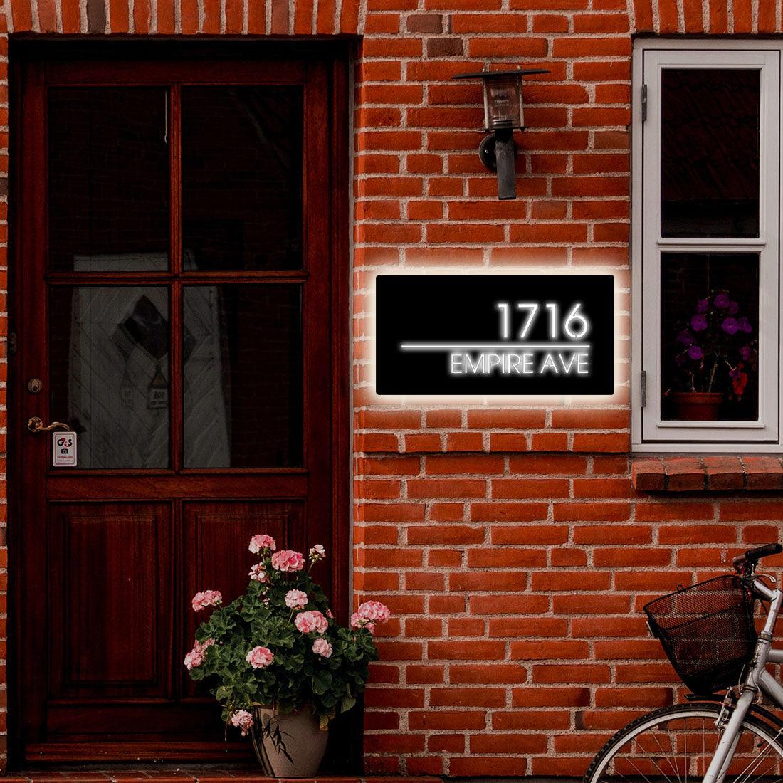 Custom Led House Number Light Box,LED Number Plaque,PersonalizedAddres ...