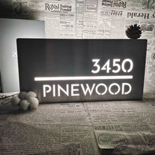 Load image into Gallery viewer, Custom Led House Number Light Box,LED Number Plaque,PersonalizedAddress Plaque,LED Light Boxllluminated House Sign,Address NumberSign,Door Sign - VINTAGE SIGN
