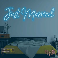 Load image into Gallery viewer, Just Married Neon Sign
