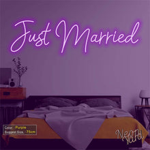 Load image into Gallery viewer, Just Married Neon Sign
