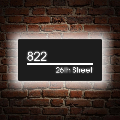 Custom House Number Light Box Address Signs