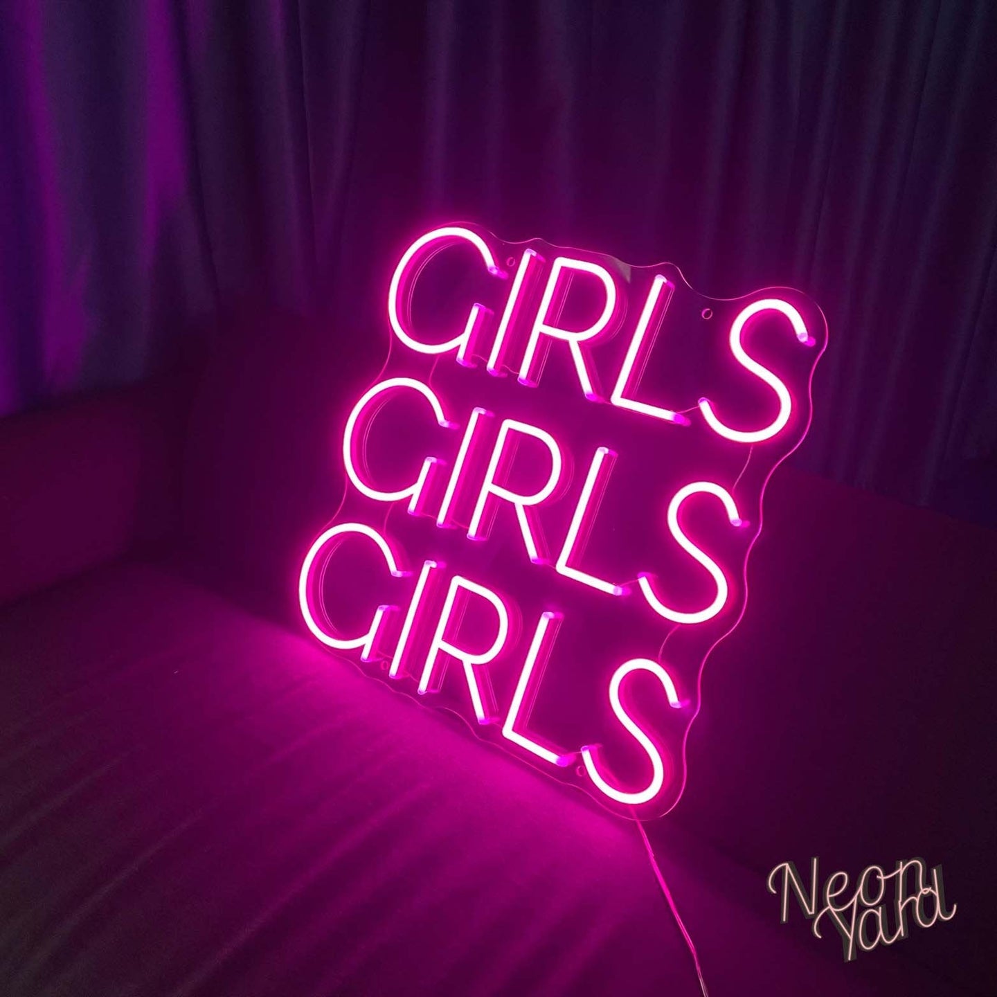 GIRLS GIRLS GIRLS Neon Sign
