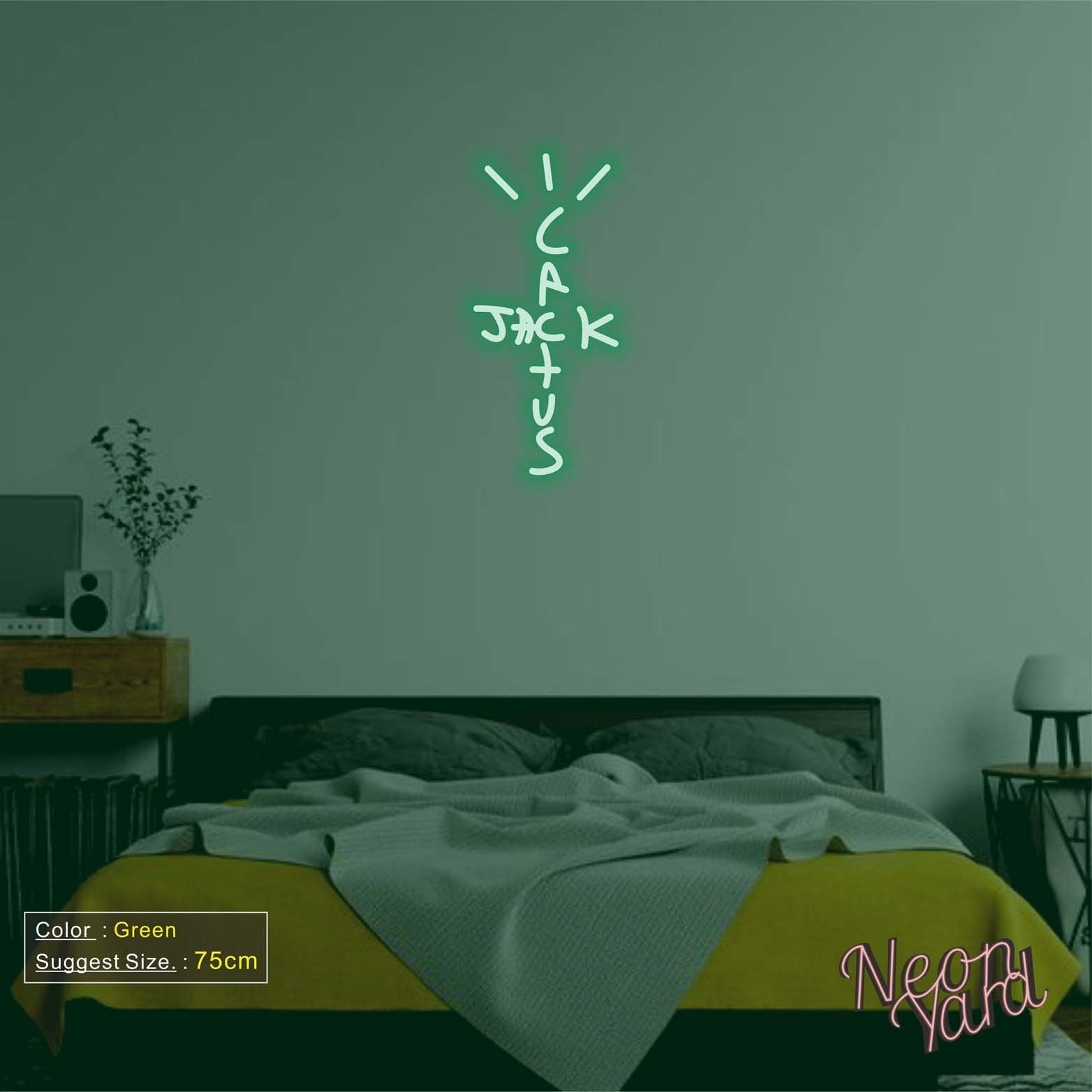 CACTUS JACK Neon Sign Green / 120cm / No[+0] Shipped within 1-2 weeks